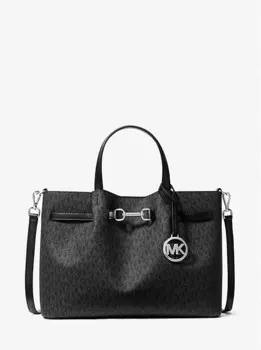 Сумка-Саквояж Carson среднего размера с фирменным логотипом Michael Kors, черный