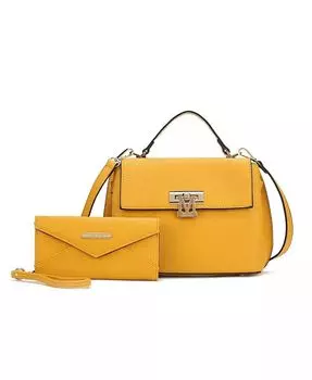 Сумка-саквояж Hadley с кошельком на ремешке от Mia K Mkf Collection, желтый