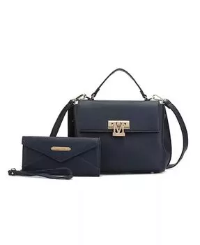 Сумка-саквояж Hadley с кошельком на ремешке от Mia K Mkf Collection, синий