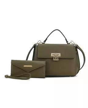 Сумка-саквояж Hadley с кошельком на ремешке от Mia K Mkf Collection, зеленый