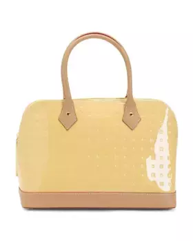 Сумка-саквояж из лакированной кожи Made In Italy Arcadia, цвет Lime