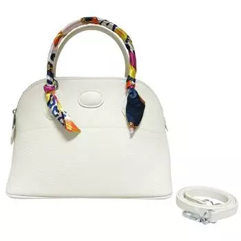 Сумка-саквояж из натуральной кожи Tiffany & Fred, белый