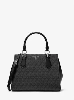 Сумка-Саквояж Marilyn среднего размера с фирменным логотипом Michael Kors, черный