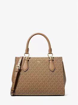 Сумка-Саквояж Marilyn среднего размера с фирменным логотипом Michael Kors, коричневый