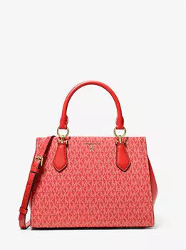 Сумка-Саквояж Marilyn среднего размера с фирменным логотипом Michael Kors, красный