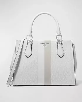 Сумка-саквояж Marilyn среднего размера с монограммой MICHAEL Michael Kors, цвет White