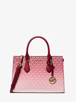 Сумка-Саквояж Sheila среднего размера с фирменным логотипом и эффектом омбре Michael Kors, красный