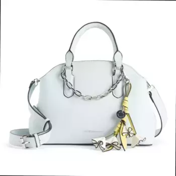 Сумка-сэтчел с драпировкой и цветочным шармом Bcbgeneration, синий