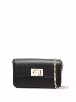 Сумка-сэтчел с откидным клапаном Furla, черный