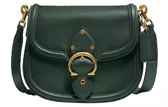 Сумка-седло Beat Leather, сумка через плечо, средний размер, женская, цвет Jasper COACH