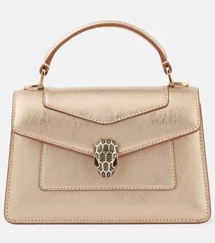 Сумка Serpenti Forever Mini из кожи Bvlgari, Light Gold