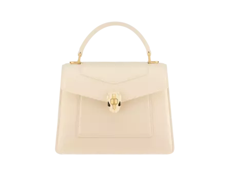 Сумка Serpenti forever среднего размера с верхней ручкой Bvlgari, белый