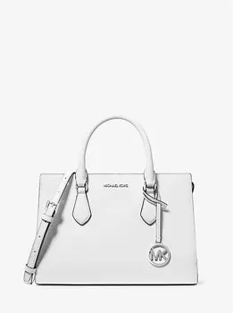 Сумка Sheila среднего размера из искусственной сафьяновой кожи Michael Kors, белый