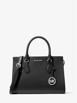 Сумка Sheila среднего размера из искусственной сафьяновой кожи Michael Kors, черный