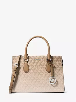 Сумка Sheila среднего размера с фирменным логотипом и эффектом омбре Michael Kors, коричневый