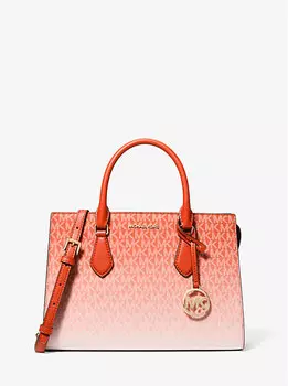 Сумка Sheila среднего размера с фирменным логотипом и эффектом омбре Michael Kors, красный