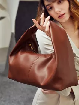 Сумка Shein BiZwear минималистичная, коричневый