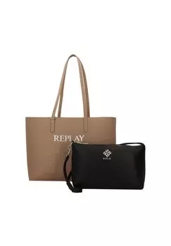 Сумка-шопер 35,5 см REPLAY, цвет Dirty Pale Beige Black