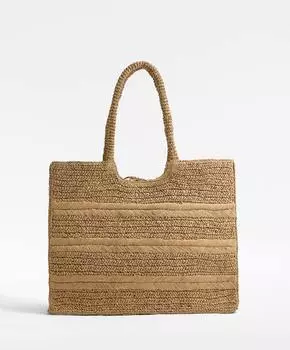 Сумка шопер Oysho Border, бежевый