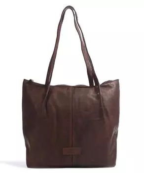 Сумка-шопер подводная лодка из мягкой яловой кожи. Harold'S, коричневый