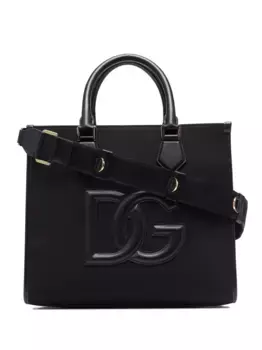 Сумка-шопер с нашивкой-логотипом DOLCE & GABBANA, черный