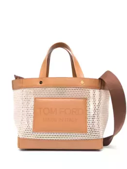 Сумка-шопер с сетчатой вставкой TOM FORD, нейтральный