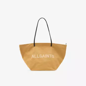 Сумка-шоппер Allsaints холщовая, желтый