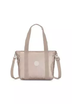 Сумка-шоппер Basic Plus Asseni S 40 см kipling, цвет Metallic Glow
