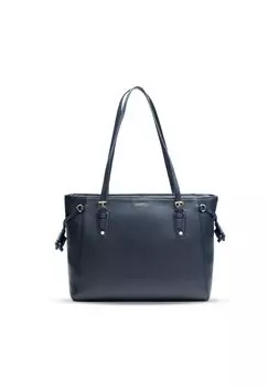 Сумка-шоппер Bologna Leather кожаная 36 см LAZAROTTI, темно-синий