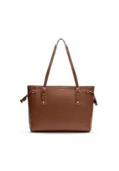 Сумка-шоппер Bologna Leather кожаная 36 см LAZAROTTI, коричневый