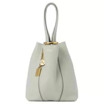 Сумка-шоппер Chloe из коровьей кожи, маленькая женская сумка цвета морских водорослей Chlo