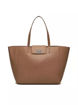 Сумка шоппер Ck Push Medium Shopper Calvin Klein, коричневый