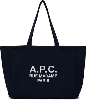 Сумка-шоппер Diane 'Rue Madame' темно-синего цвета A.P.C., темно-синий