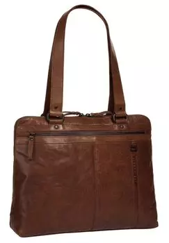 СУМКА-ШОППЕР ДЛЯ НОУТБУКА, натуральная кожа SPIKES & SPARROW, цвет Cognac