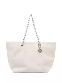 Сумка-шоппер Ella с цепочной отделкой Tory Burch, белый