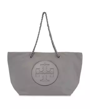 Сумка Шоппер Ella с цепочной ручкой Tory Burch, серый