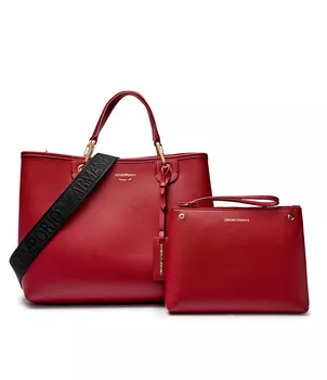 Сумка-шоппер Emporio Armani + marsupio, бордо