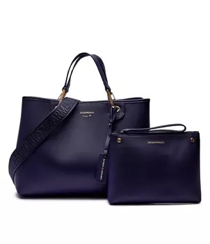 Сумка-шоппер Emporio Armani + marsupio, темно-синий