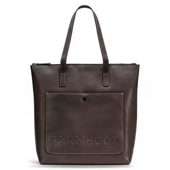 Сумка шоппер Farmhood Nashville XL Tasche Leder 35см, темно-коричневый
