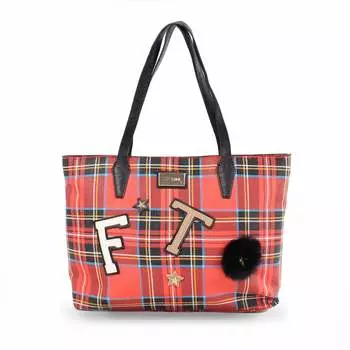 Сумка шоппер FOR TIME School (B)40 x (H)28 x (T)11см, красный