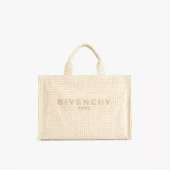 Сумка-Шоппер G-Tote среднего размера из хлопковой смеси Givenchy, белый