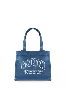 Сумка-шоппер Ganni Denim, синий