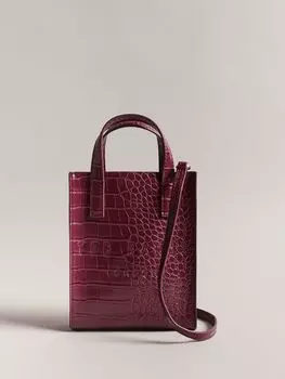 Сумка-шоппер Gatocon Mini Croc Icon Ted Baker, фиолетовый