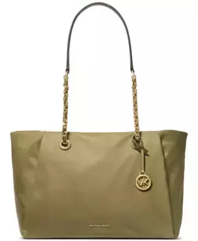 Сумка-шоппер Georgia Zip Top из нейлона Michael Kors, зеленый