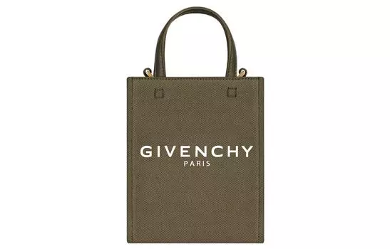 Сумка-шоппер GIVENCHY из моющегося холста, женская сумка-шоппер, мини-сумка, темно-хаки