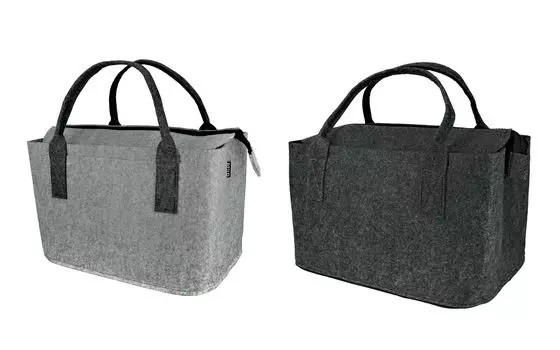 Сумка шоппер GMD Living 2er Set Filztasche mit Reiverschluss, цвет Hellgrau & Dunkelgrau