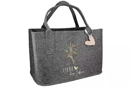 Сумка шоппер GMD Living Filztasche Liebe, серый
