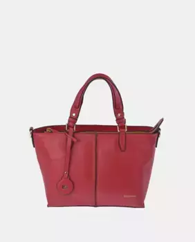 Сумка-шоппер Guy Laroche из черной кожи, красный