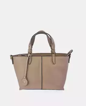 Сумка-шоппер Guy Laroche из черной кожи, кремовый