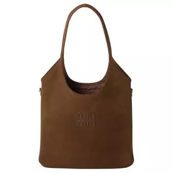 Сумка-шоппер Ivy Suede, сумка-шоппер, сумка через плечо, женская сумка цвета какао MIU MIU